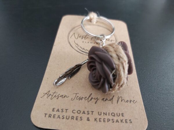 Double Rose Resin Keychain - Image 2