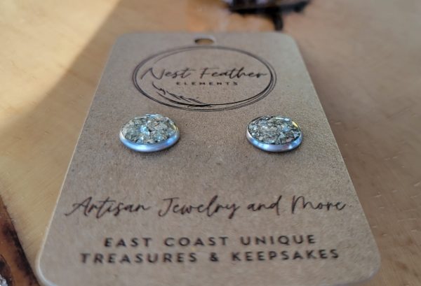 Resin & Glass Flake Earrings - Image 2