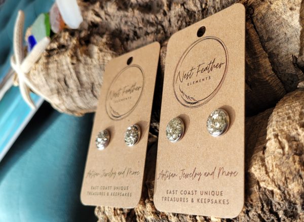 Resin & Glass Flake Earrings