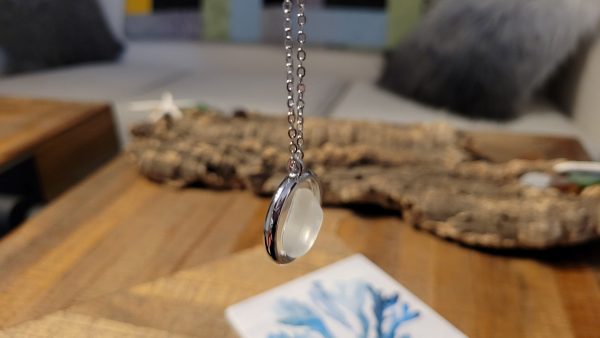 Clear Seaglass Pendant - Image 3