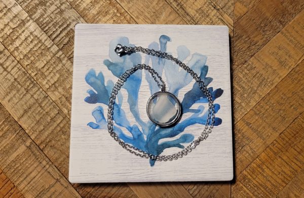 Clear Seaglass Pendant - Image 2