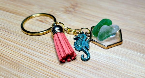 Seaglass Hexagon Keychain - Image 3