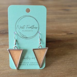 2-Champagne Triangle Earrings