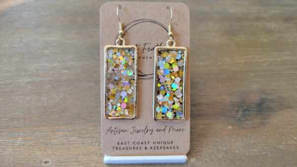 resin glitter earrings